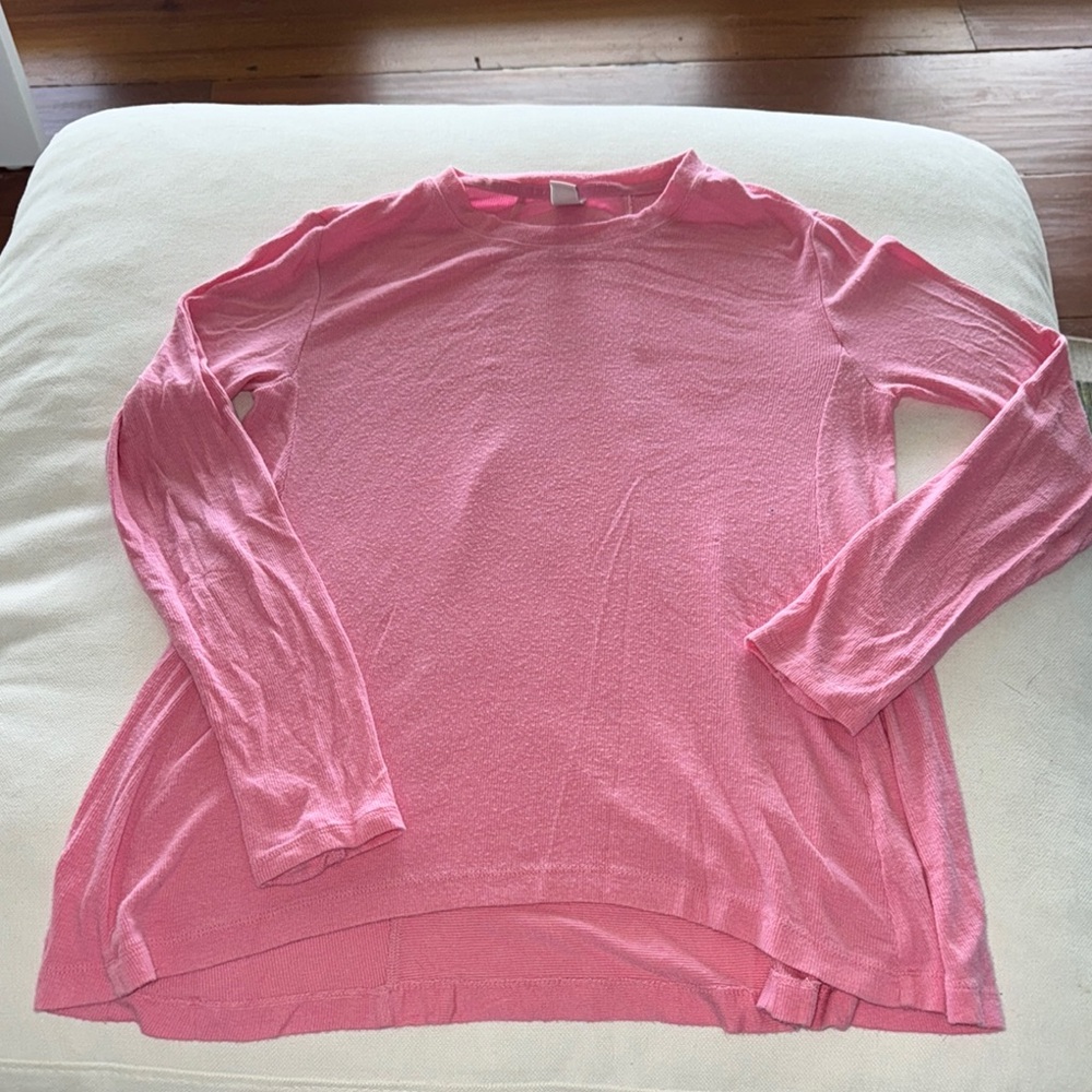 Athleta Girl Vibrant Pink Crew Neck, size xl/14